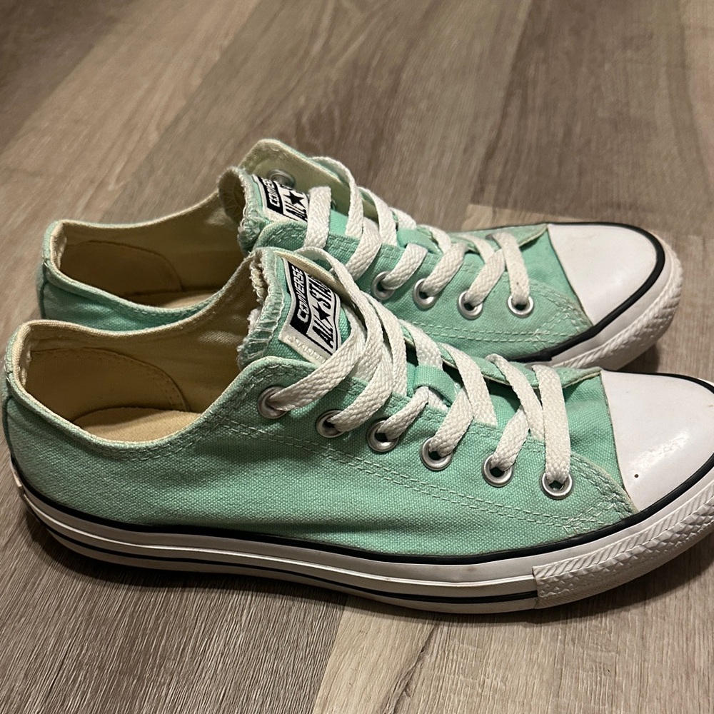 Converse All Star Pastel Green Canvas Shoes - Picture 2 of 5